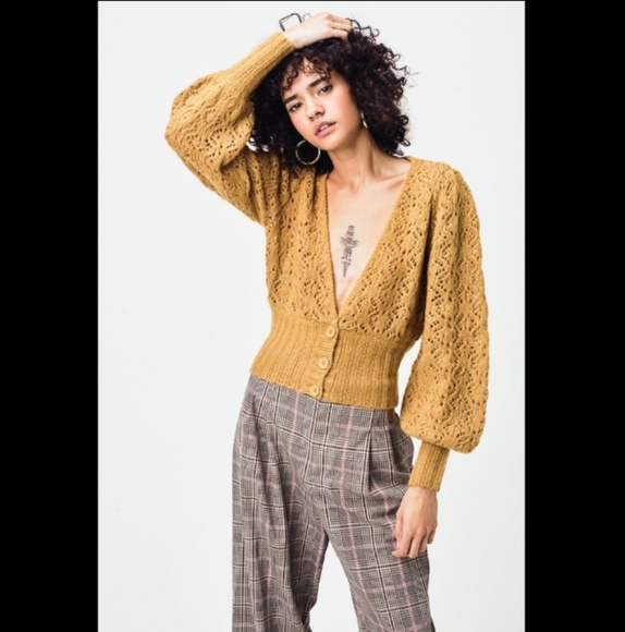 FL&L Francois V Neck Pointelle Sweater - Picture 3 of 9